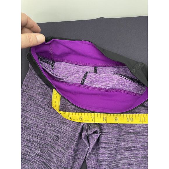 LULULEMON PURPLE MAUVE/BLACK LEGGINGS SZ 4 - Picture 11 of 12